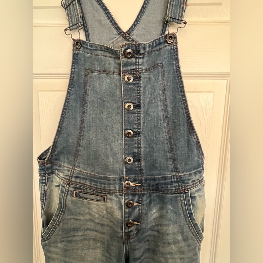 Denim Button-Up Women's Overalls